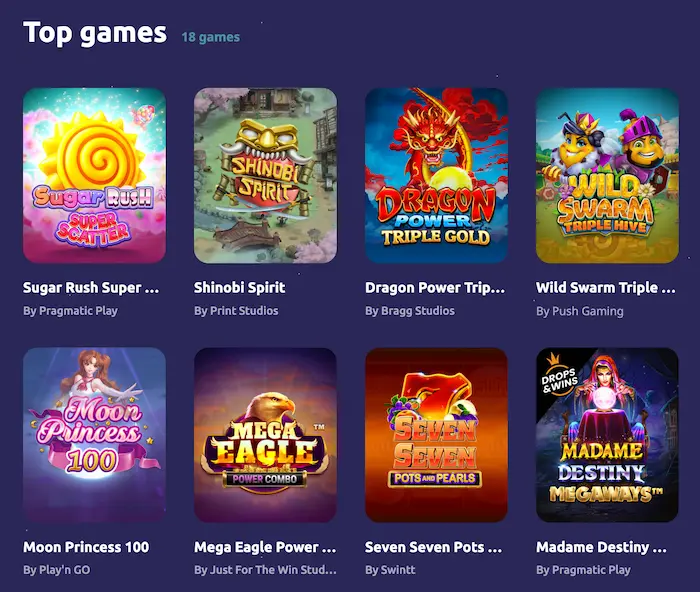 SpinAway Casino games